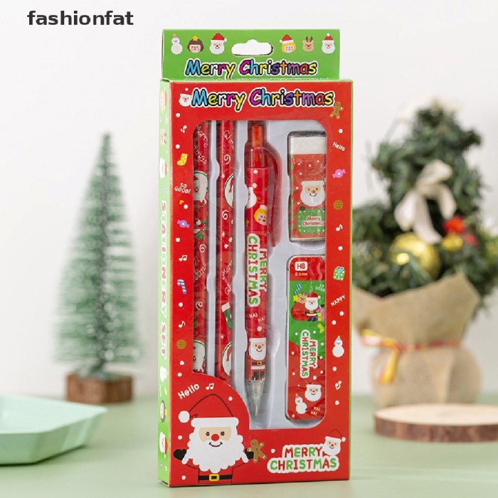 

[Fashionfat] 1Set Baru Kreatif Natal Lima Potong Kotak Hadiah Set Lucu Limited Stock