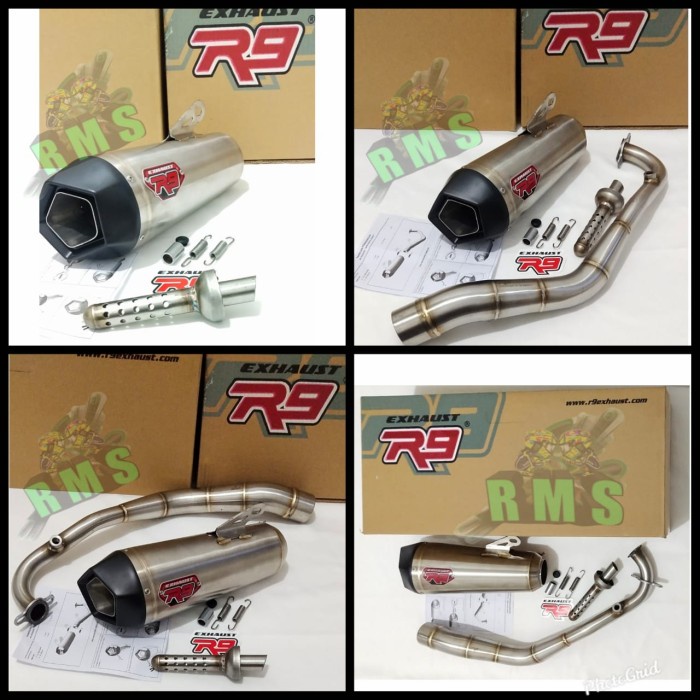 NEW KNALPOT R9 MISANO NMAX, AEROX, PCX, BEAT FI, MIO M3 VARIO125/150 METIK ORIGINAL TERBARU