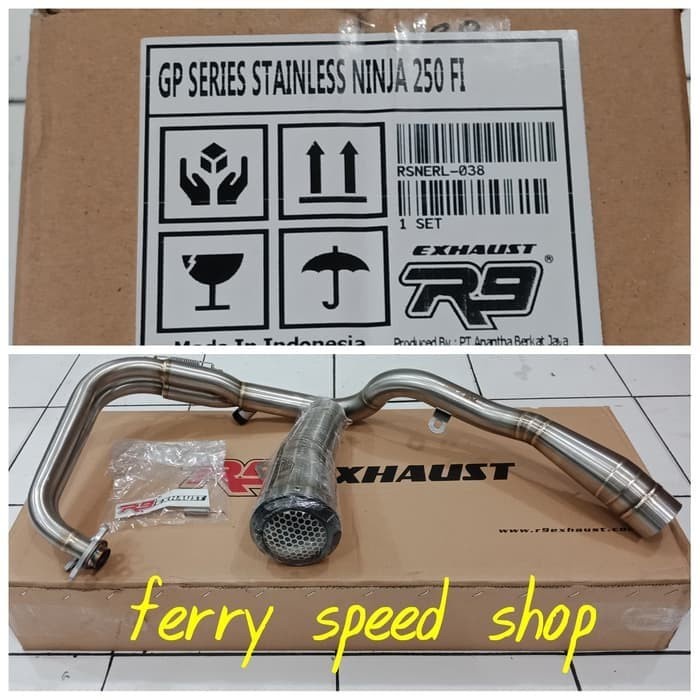 PREMIUM KNALPOT R9 GP SERIES NINJA 250 FI KNALPOT R9 GP NINJA 250 FI OLD ORIGINAL TERBARU