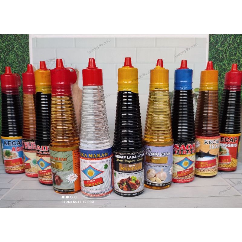 

PaHe 4 Isi (Minyak Wijen, Saos Rajarasa, Saos Tiram, Kecap Asin, Kecap Inggris, Kecap Ikan, Kecap Lada Hitam, Cuka, Minyak Bawang Merah, Minyak Bawang Putih) HALAL