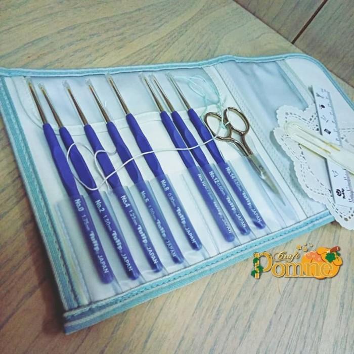 Hakpen Alat/Jarum Rajut Tulip Etimo Blue-Silver / Etimo Blucrochet Set