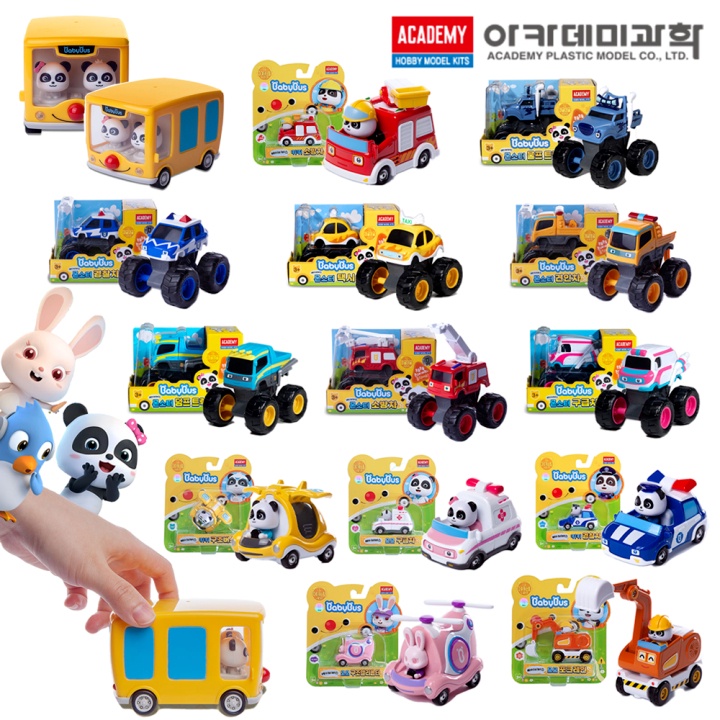 Babybus Baby Bus Toy Car Monster Tru Taxi Wolf Tow Ambulance Dump Tru Diecast Korea