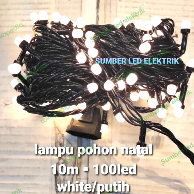lampu pohon natal 10 meter 100led.100led lampu natal twinkle putih