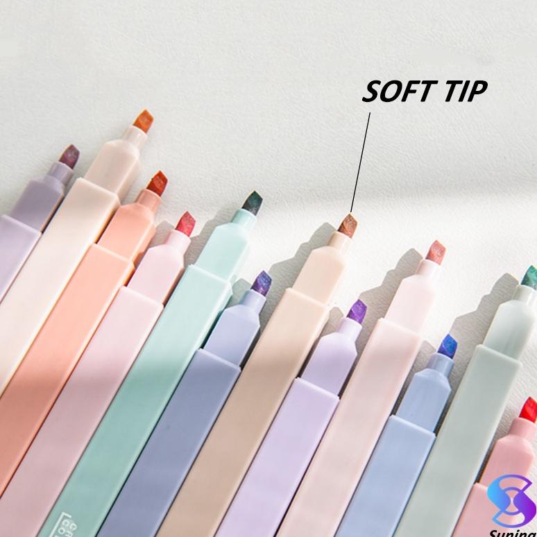 

New! Stabilo highlighter pastel marker Highlighter marker Morandi color & Macron pastel double tip 6 colors !!