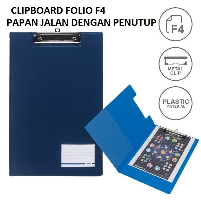 

Flash Sale - Bantex Clipboard Papan Jalan Model Cover Penutup Folio F4