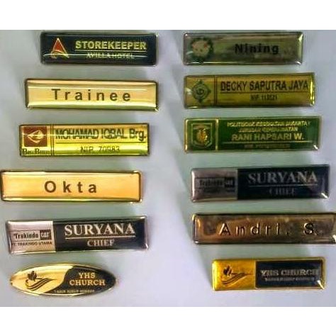

Nama Dada / Name Tag / Papan Nama Kuningan & Stainless