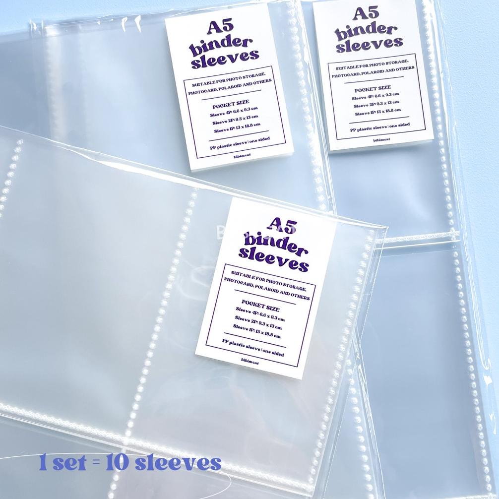 

Terlaris (A5 Size) 10 Lembar Sleeve Binder A5 6 Ring - ONE Sided !!