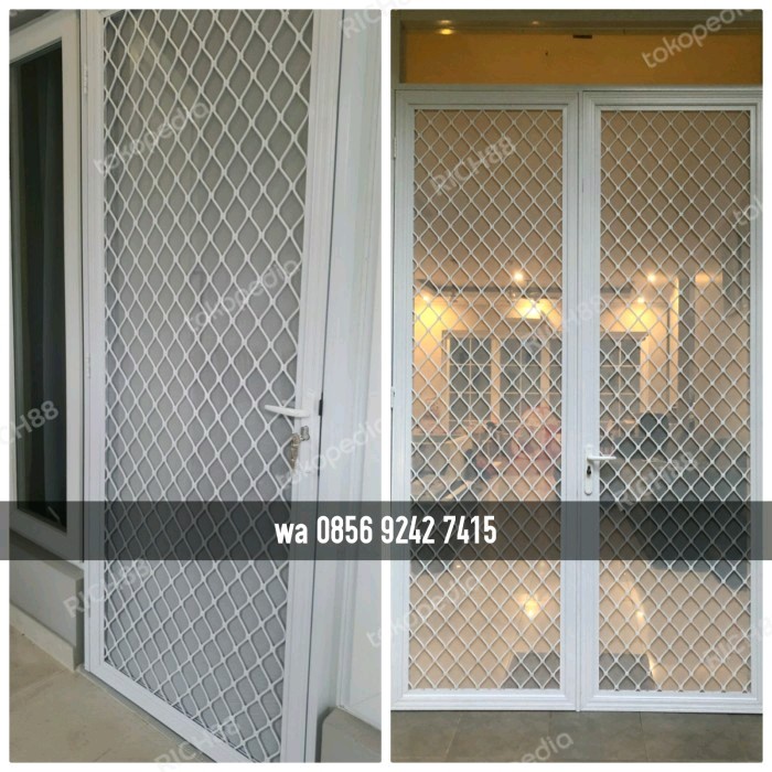 Pintu EXPANDA Kawat Nyamuk Alumunium 90 x 200 SUPER PREMIUM