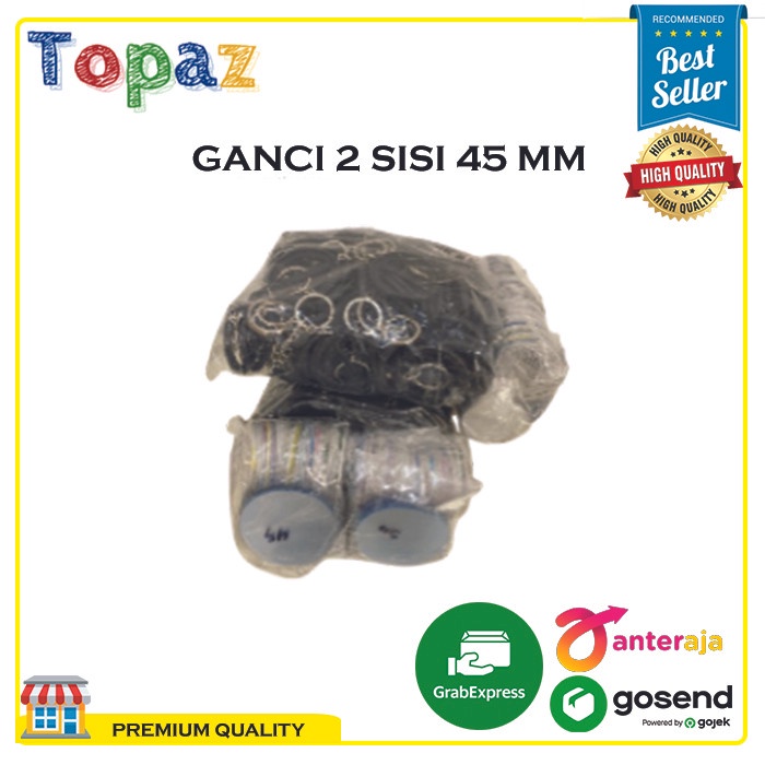 Pin Bulak Balik / Bahan Baku Pin Gantungan Kunci 45mm 2 sisi