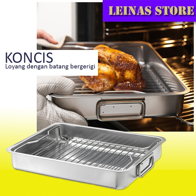 Loyang Oven Panggang Dengan Batang Gerigi / Loyang Panggang Ayam