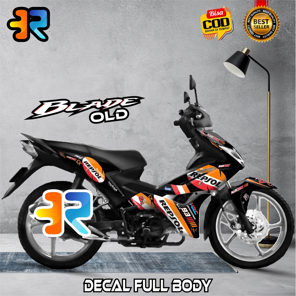 Decal Blade 110 Old Stiker Full Body Desain Repsol Marquez