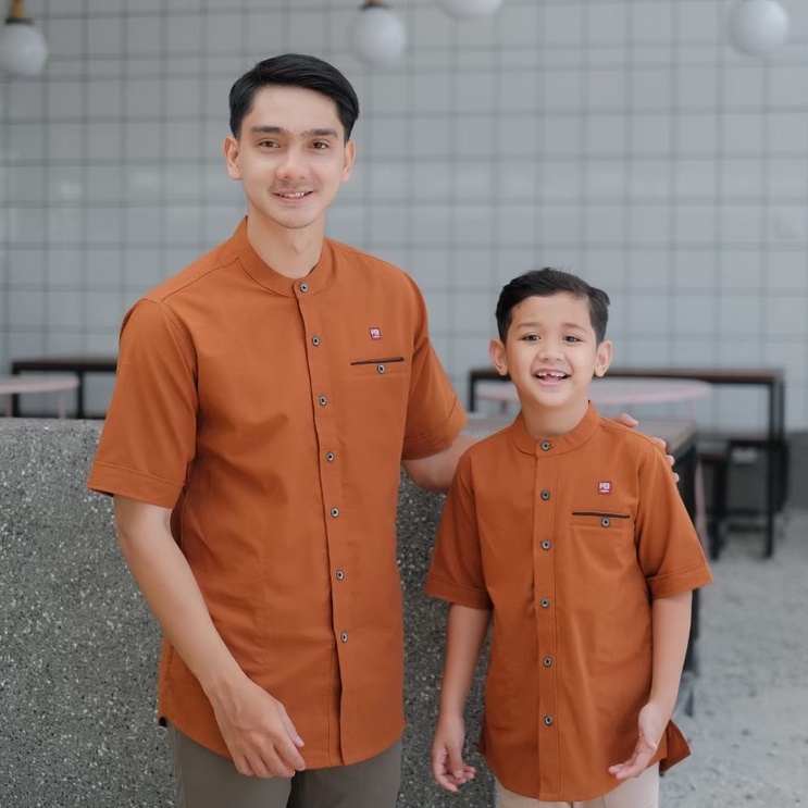 Terlaris Baju Koko Cople Ayah Dan Anak Laki2-Baju Muslim Ayah - Baju Muslim Anak - Baju Koko