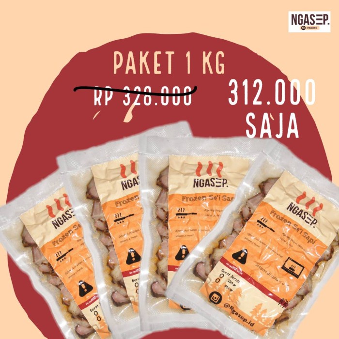 

Sei Sapi Ngasep Paket 1 KG