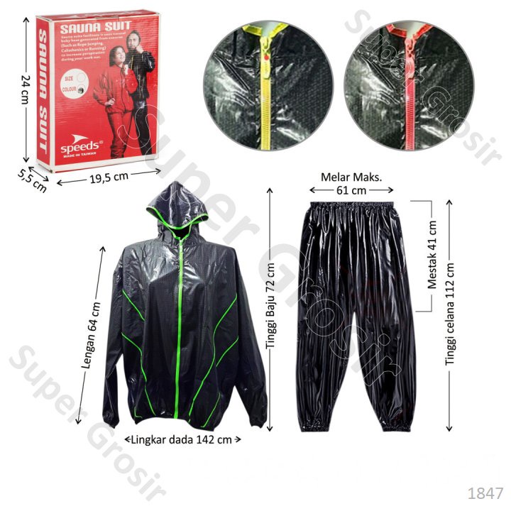 Baju Sauna Jaket Celana Ukuran XXXL Sauna Suit