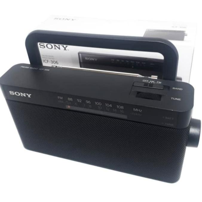 Radio Portable Sony ICF 306 Radio FM AM Hitam