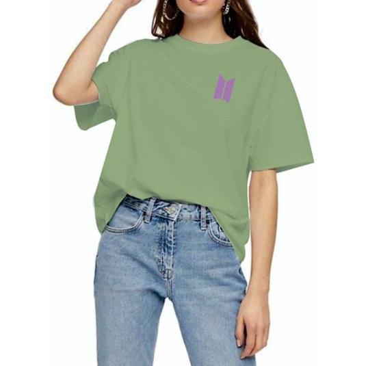 Murah Baju Kaos Logo Bts Purple / Logo Bangtan Boys Ungu 2020 Oversize / Tshirt Logo Bts Lilac Putih Hitam Viral