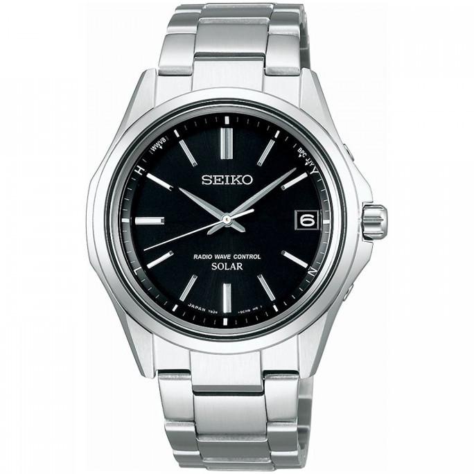 Seiko SBTM217 Jam Tangan Radio Wave Control Solar Titanium Original