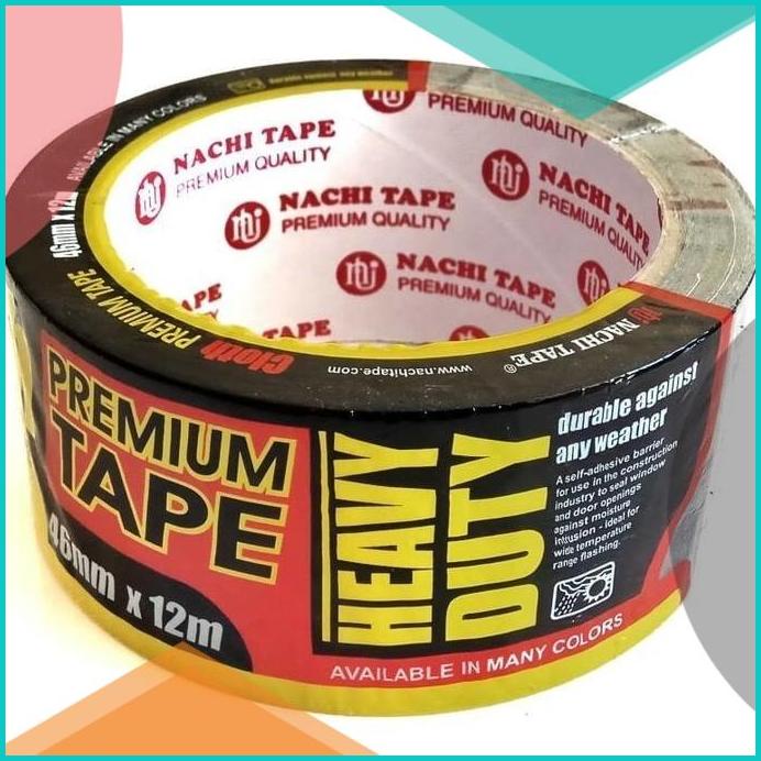 

Lakban Kain Hitam Isolasi Tape Nachi 2" x 12 Meter (46 mm x 12 Meter)