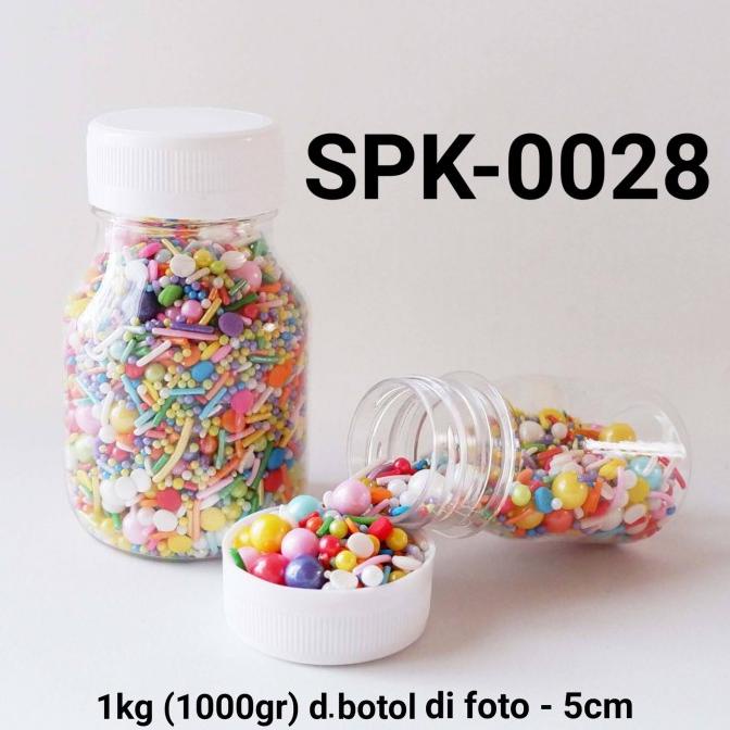 

Baru SPK-0028 Sprinkles sprinkle sprinkel 1kg 1 kg kilo mix warna rainbow