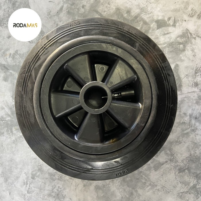 Karet Solid Roda Gerobak Sampah / Roda Tong Sampah 240 L