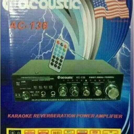 AMPLIFIER ACOUSTIC AC 136 AC/DC RADIO,USB,KARAUKE