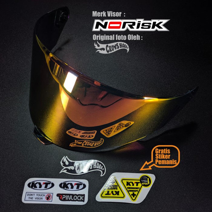 VISOR KACA HELM IRIDIUM VENOM NORISK KYT TT Course TTC