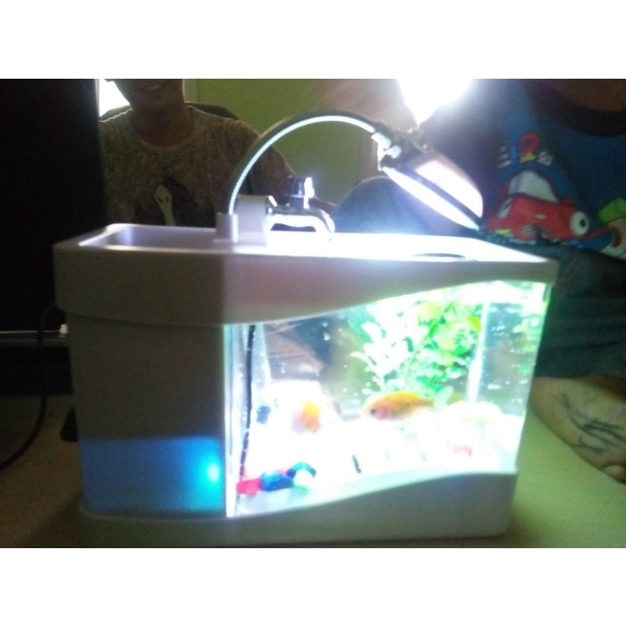 

SALE AQUARIUM MINI USB+WATER PUMP+TEMPAT ALAT TULIS DIMEJA KERJA Termurah