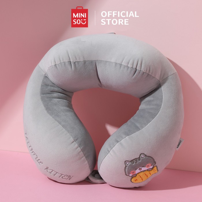 MINISO BANTAL LEHER LUCU BERBENTUK TIDUR SIANG BANTAL MEWAH BUSA