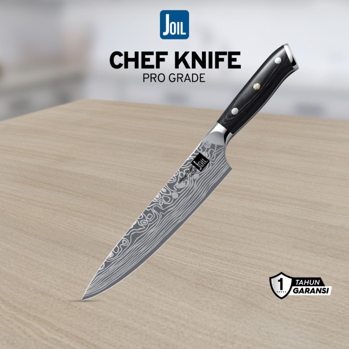 Chef Knife Pisau Dapur Damascus Premium Stainless Steel Baja - Joil