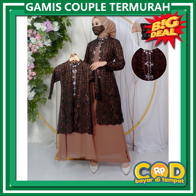Gamis Couple Keluarga Terbaru 2024 Lebaran Gamisterbaru Copel Baju Couple Muslim Suami Istri Pakaian