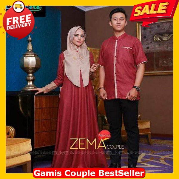 Gamus Kopel Raya Pasutri Murah Impor Baju Lebaran Couple Keluarga 2024 Bju Gumus Kauple Suami Iatri 