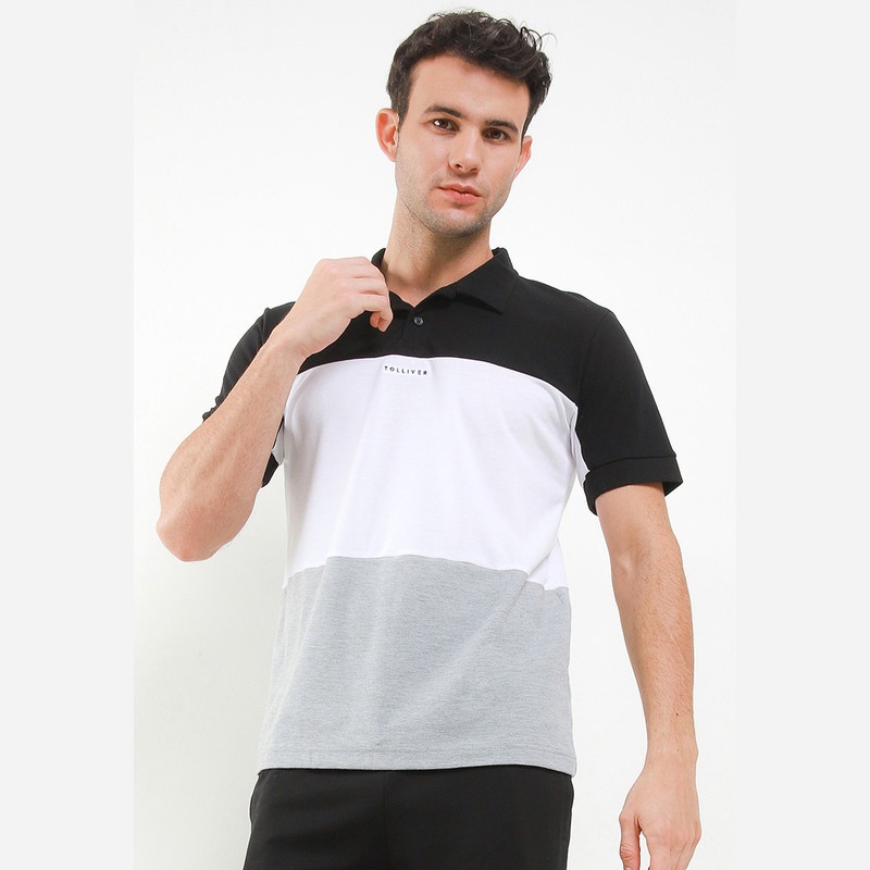 Tolliver Sporty Combo Polo Shirt Pria