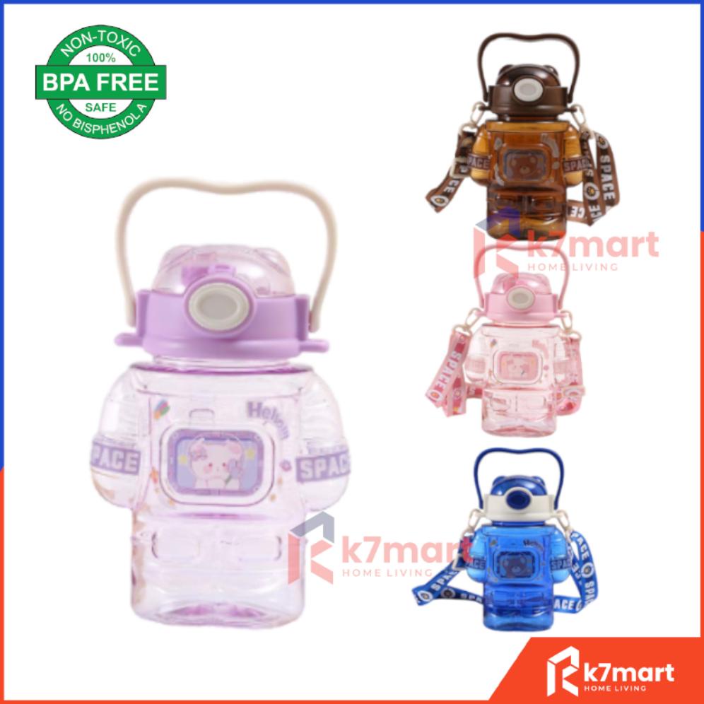 K7MART HU17 BOTOL MINUM ANAK COWOK ROBOT 850ML / BOTOL MINUM SEKOLAH ANAK VIRAL / BOTOL MINUM KARAKT