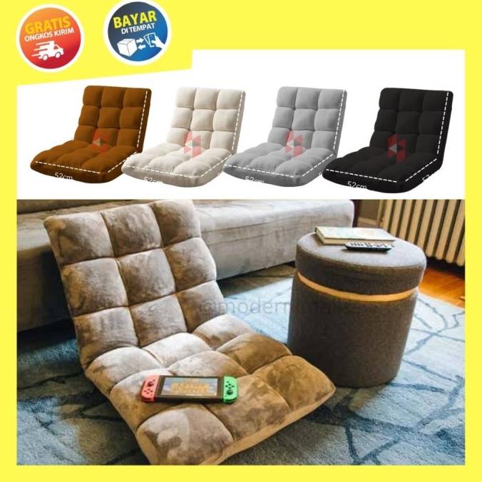 Kursi Lesehan Lipat Portable Sandaran Gaming Sofa Kursi Lantai Lazy