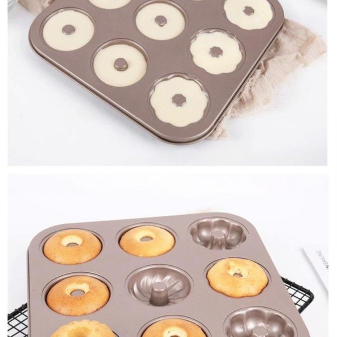 loyang motif donut / loyang donat / cetakan donat 9L
