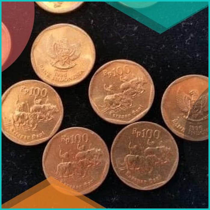 Uang Kuno Logam Uang Koin Lama Rp 100 Rupiah Kuning Emas Karapan Sapi