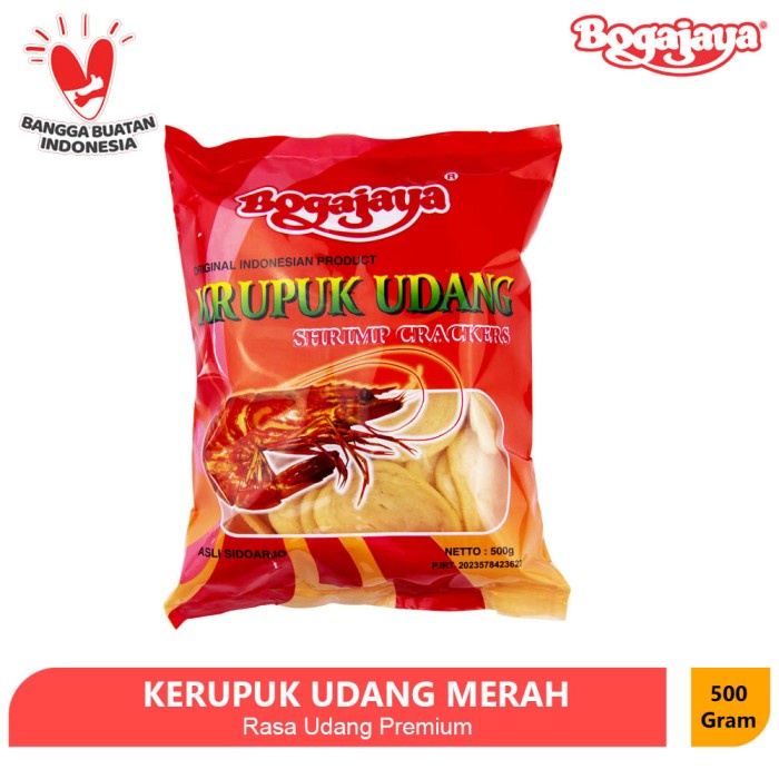 

Kerupuk - Kerupuk Udang / Krupuk Udang Premium Khas Sidoarjo Bogajaya 500 Gram