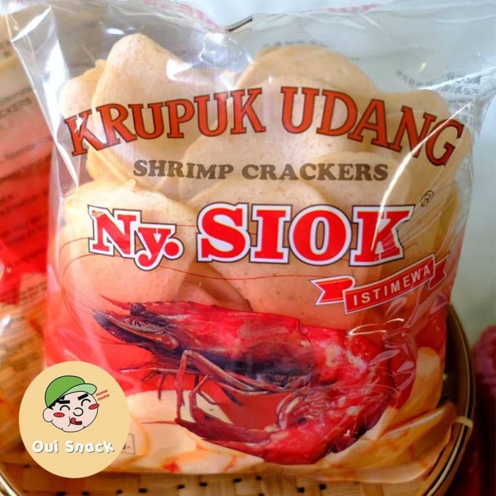 

Kerupuk - Kerupuk Udang Ny. Siok Oval / Krupuk Ny. Siok Bulat Oui Snack