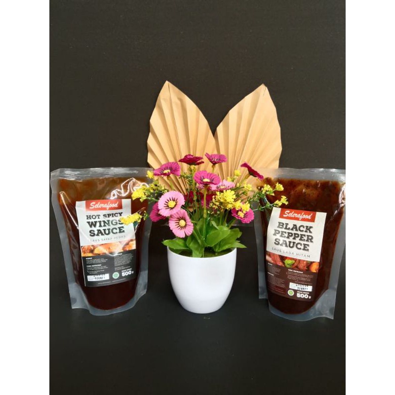 

#Paket 1 Saus Selerafood Bbq Spicy, Blapepper & Wings @500 Gr/Pa