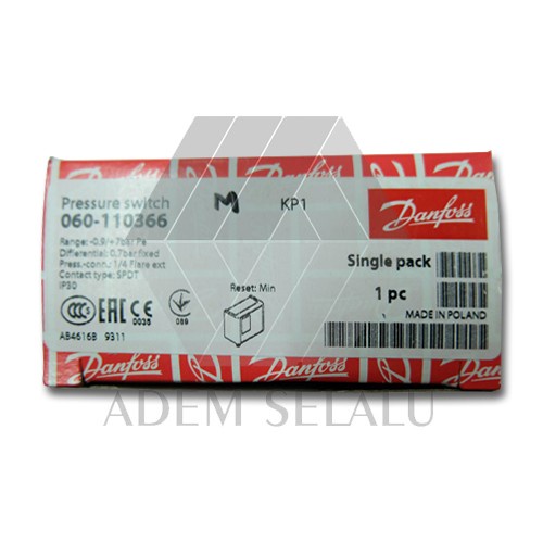 Pressure Switch Danfoss KP 1 Manual Danfoss Low Pressure Switch KP 1