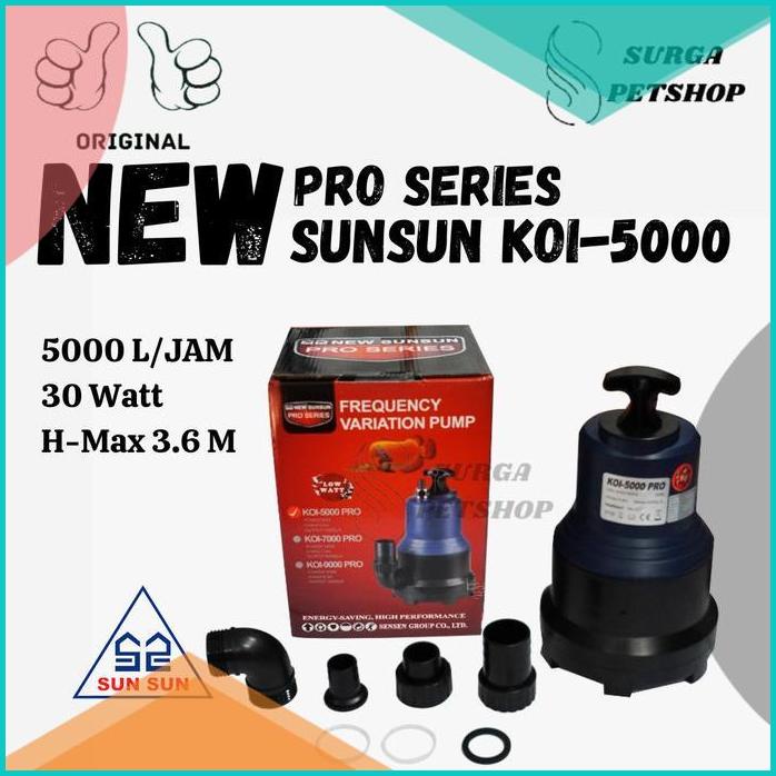 NEW SUNSUN KOI 5000 PRO POMPA AIR CELUP AKUARIUM KOLAM IKAN KOI5000 16