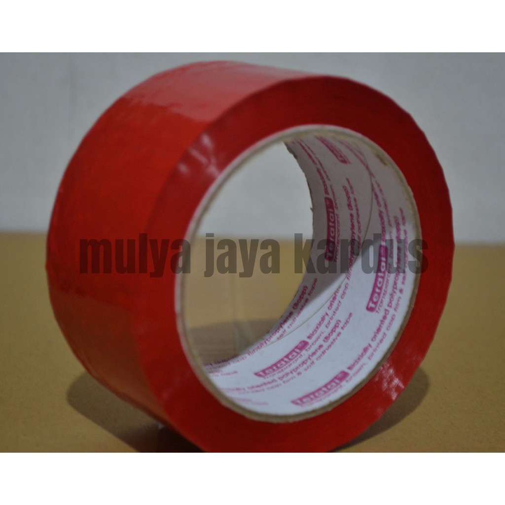 

Lakban Warna Merah Isolasi Warna Teratai Merah 48 mm 100 yard