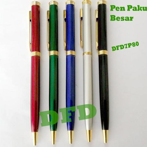 

Pulpen Paku Besar Metalik / Pulpen Souvenir Besi Metalik Terbaik
