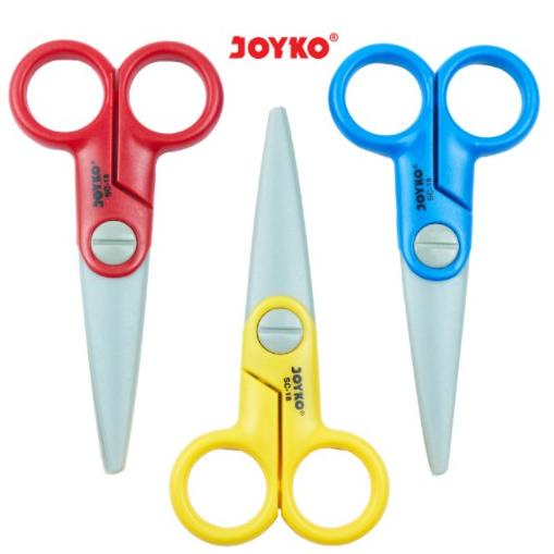 

GUNTING ANAK JOYKO SC-18 FOR KIDS BISA / AMAN UNTUK BELAJAR MENGGUNTING WARNA WARNI LUCU SCISSORS SC18 GROSIR MURAH ATK SEKOLAH