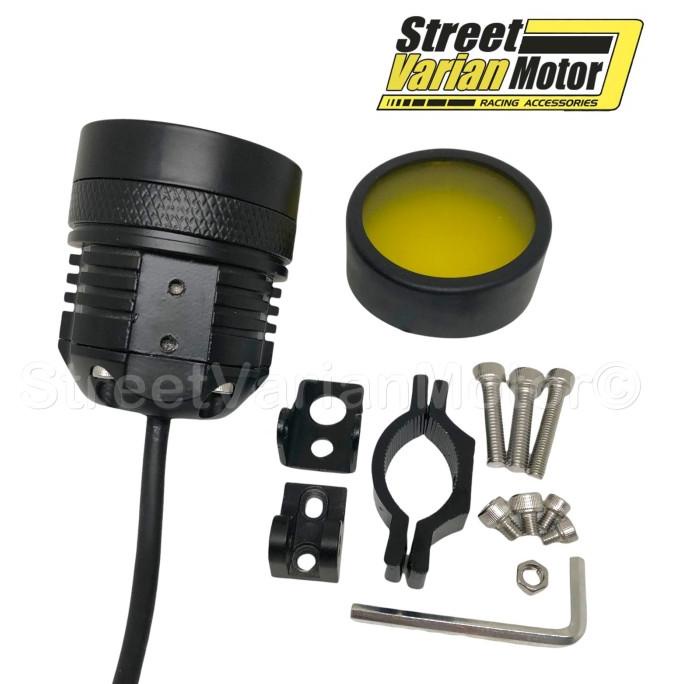 Lampu Tembak Motor LED Cree LX4 LX6 LX9 Plus Mika Kuning