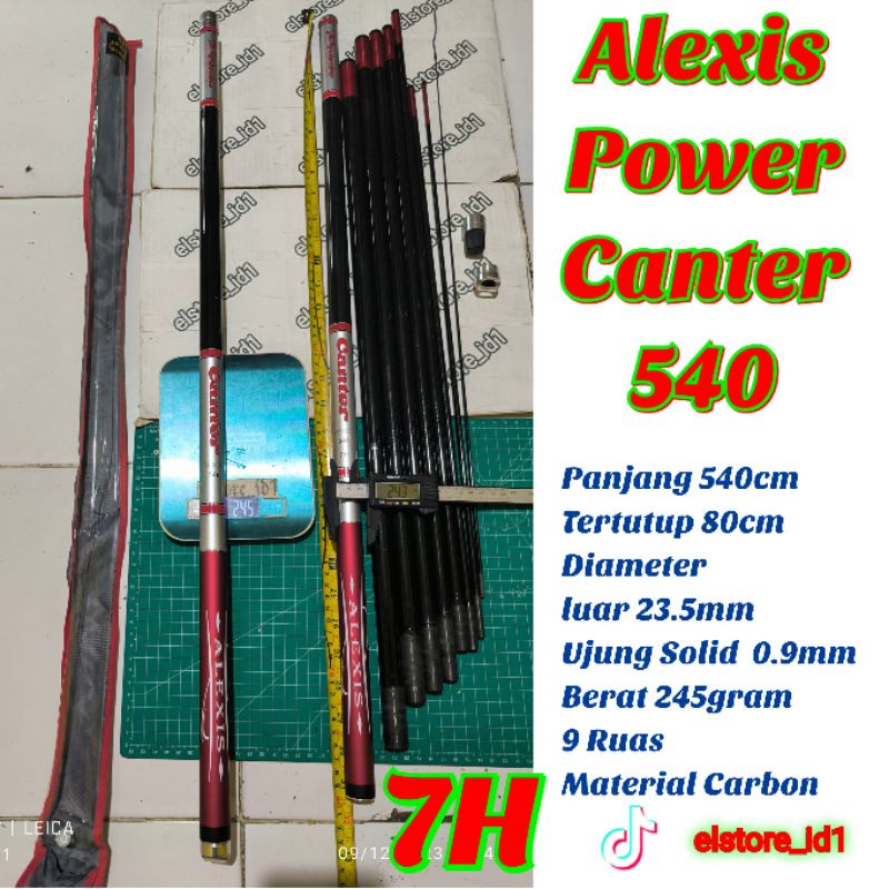 Joran TEGEK CARBON Kaku 7H Ringan ALEXIS POWER CANTER 270 360 450 540