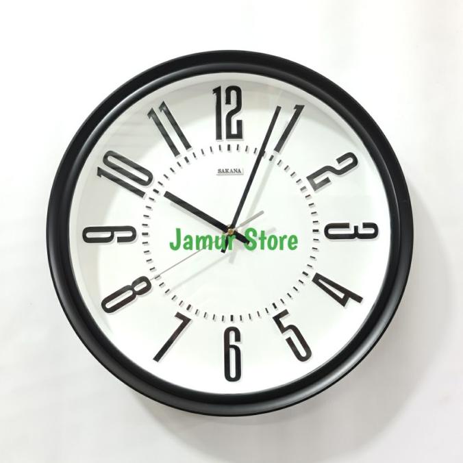 Jam Dinding Sakana 550 (Hitam) Original Sakana 100%
