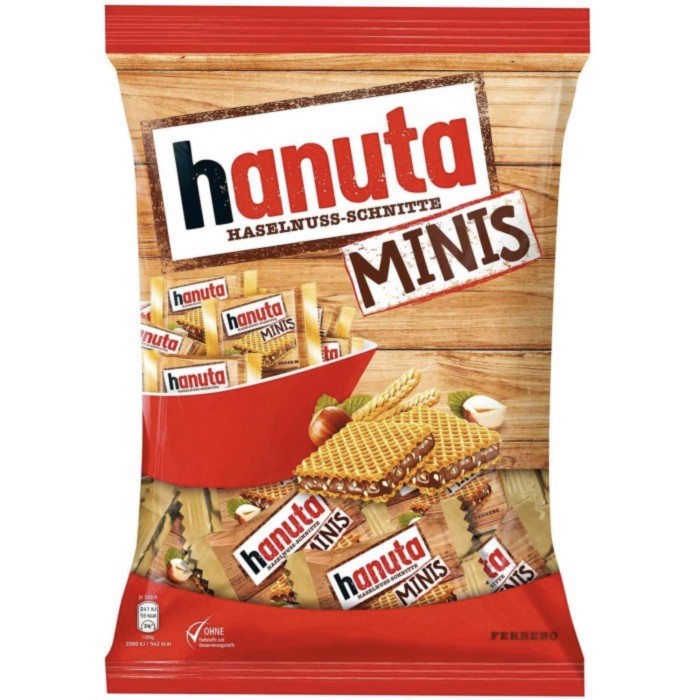 

Biskuit Wafer - Biskuit/Biscuit/Wafer Hanuta Minis Ferrero 19Pc Murah