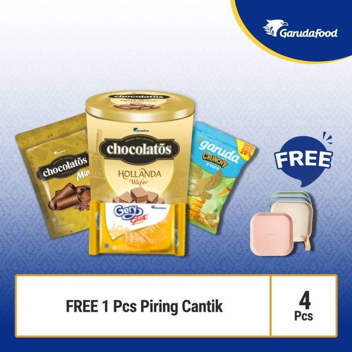 

Biskuit Wafer - Cemilan Garudafood +Free Piring -Parcel Biskuit Wafer Hampers Snack 2B