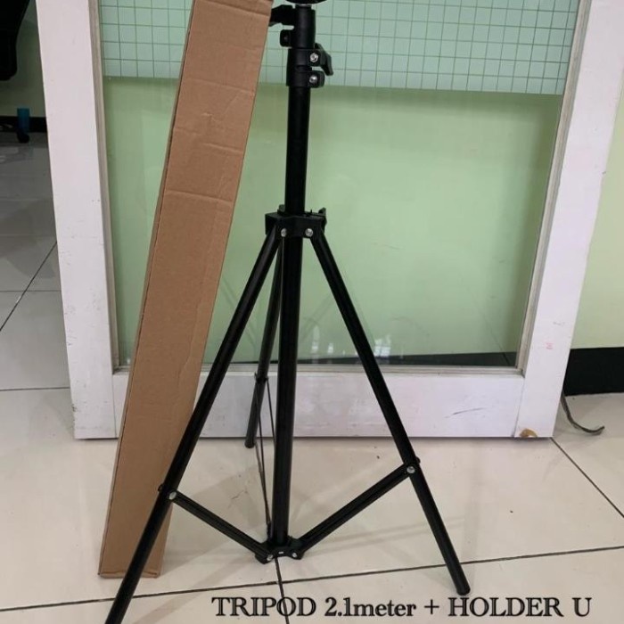 tripod hp dan kamera 2 meter / tripod 2 meter / tripod kamera + holder f24c